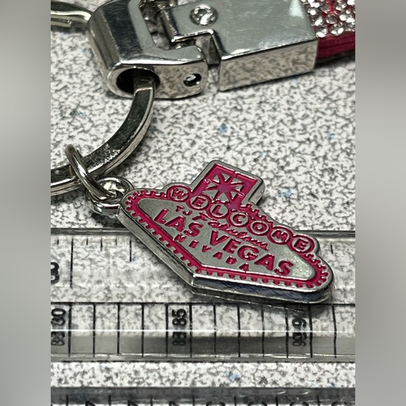 Las Vegas Pink Rhinestone Keychain/wristlet - Picture 8 of 10
